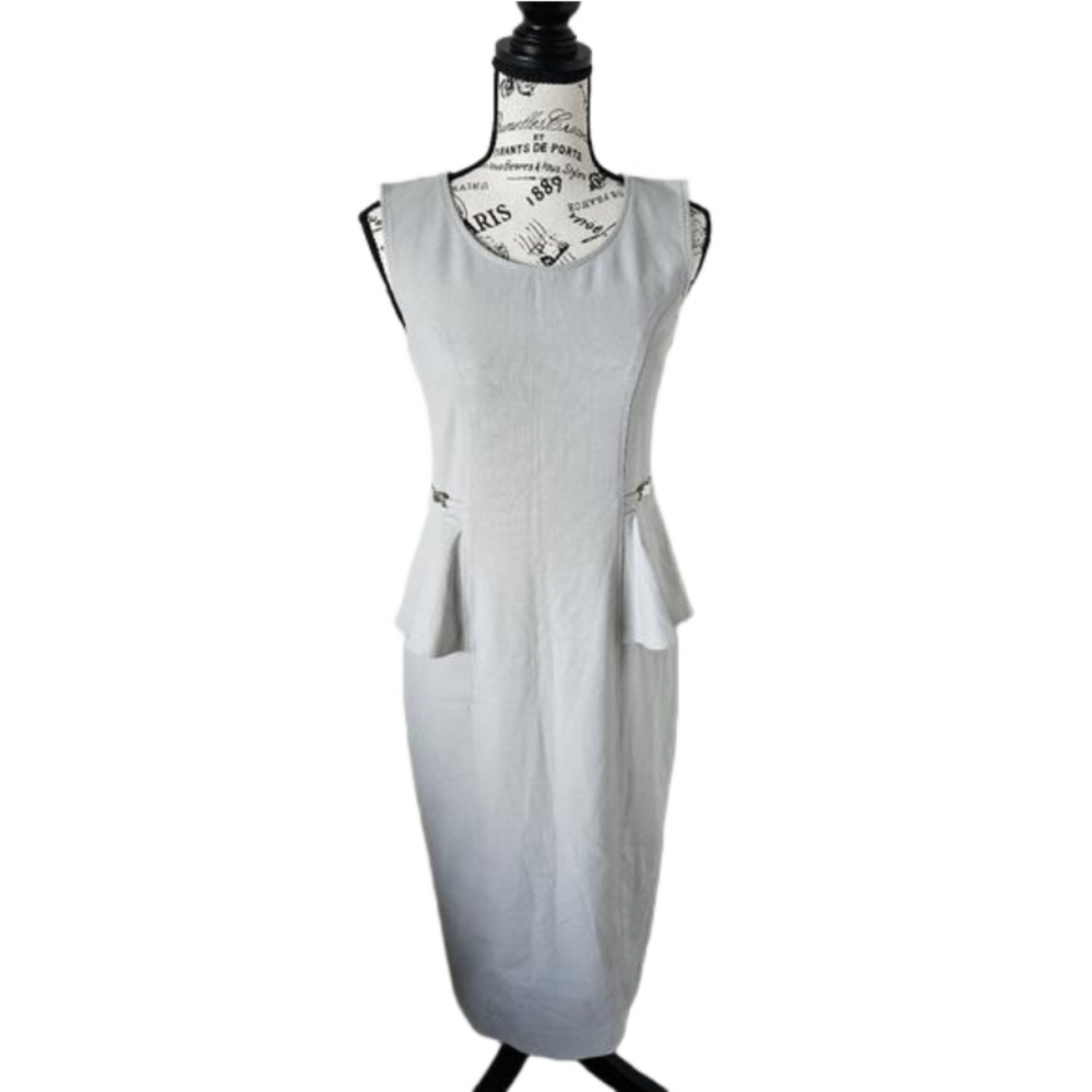 ๐จ๐ต Nathalie Chaize pencil midi dress beige size 36 EU ๐จ๐ต - Picture 10 of 10